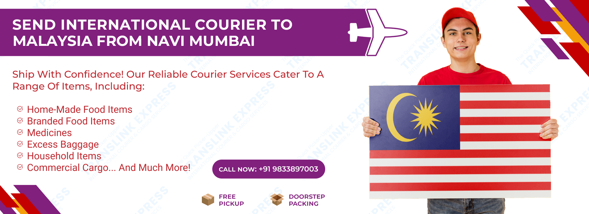 Courier to Malaysia From Navi Mumbai